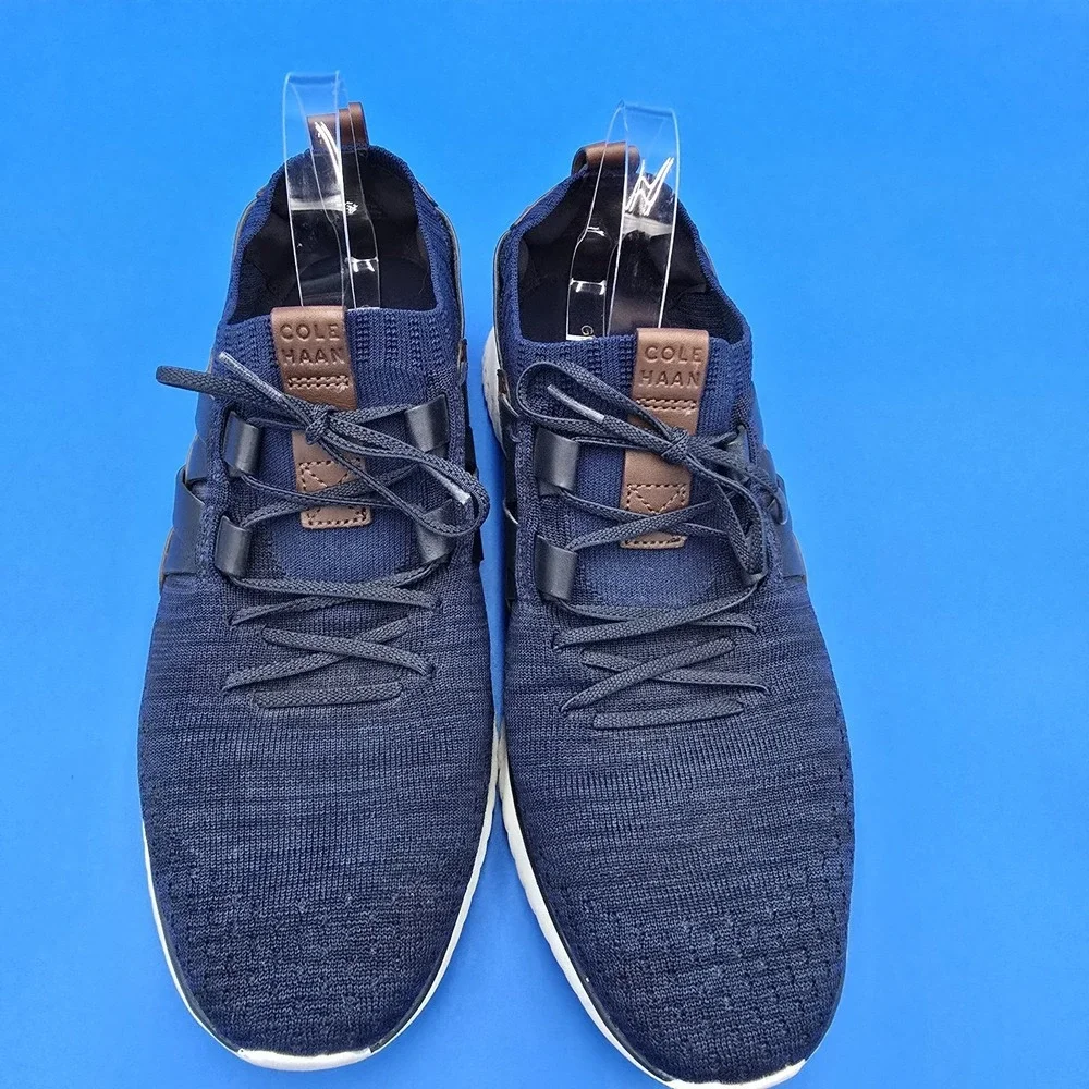 Mens Cole Haan Blue Woven Grand Motion Casual Comfort Shoes Sneakers Size 9M EUC